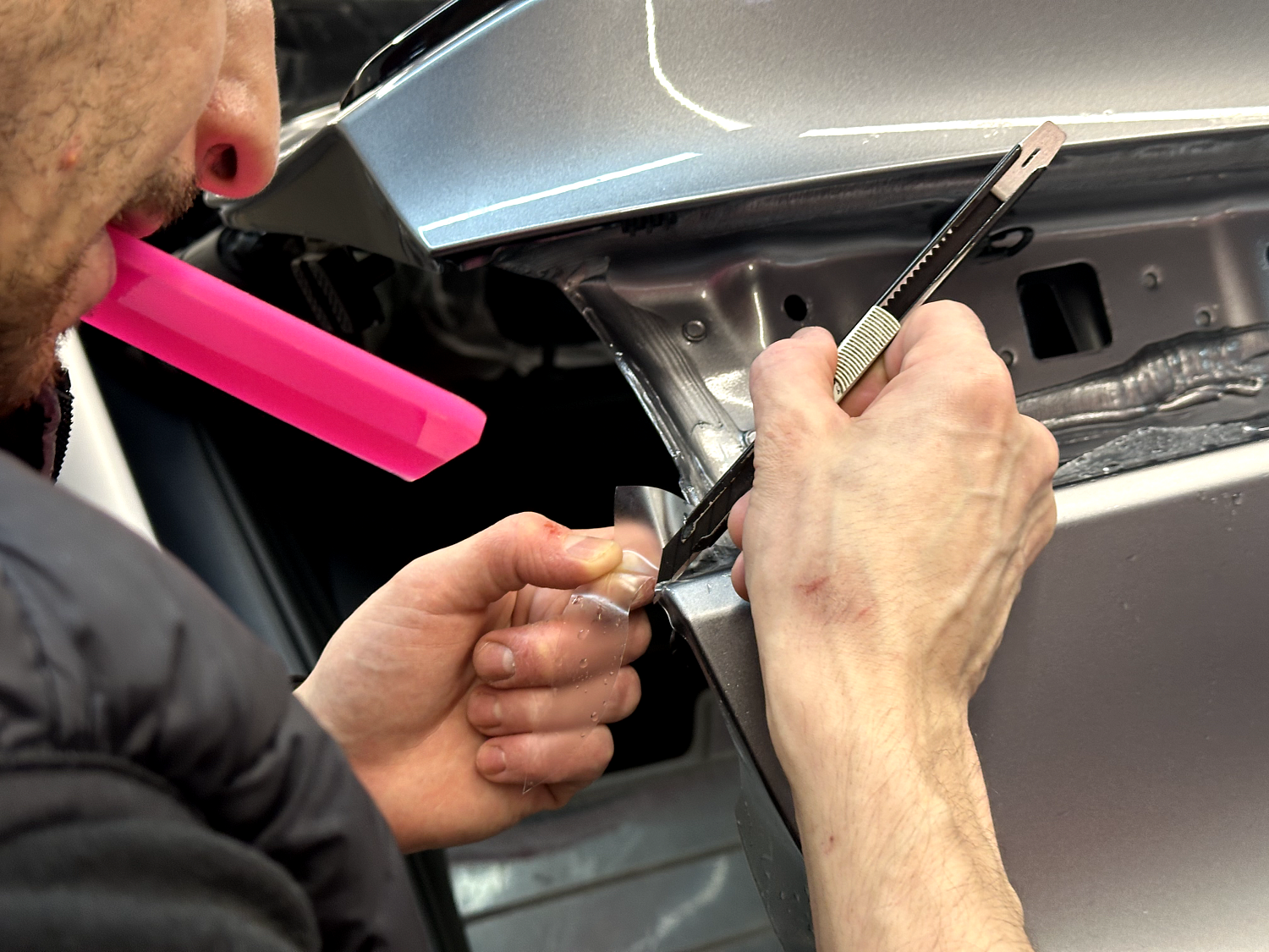 Audi A5L - оклейка матовой защитной пленкой