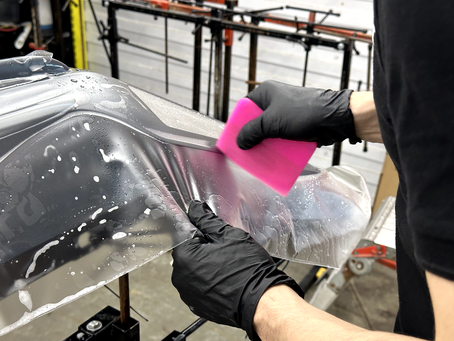 Audi A5L - оклейка матовой защитной пленкой